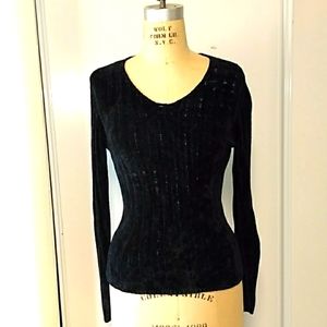 Emanuel chenille fitted sweater